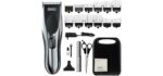 Wahl Clipper Rechargeable Cord/Cordless Haircutting & Trimming Kit | Cordless Haircutting, Trimming Long Beards & All Body Grooming, Use Plugged In Or Cordless – 79434
