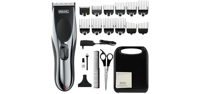 Wahl Clipper Rechargeable Cord/Cordless Haircutting & Trimming Kit | Cordless Haircutting, Trimming Long Beards & All Body Grooming, Use Plugged In Or Cordless – 79434